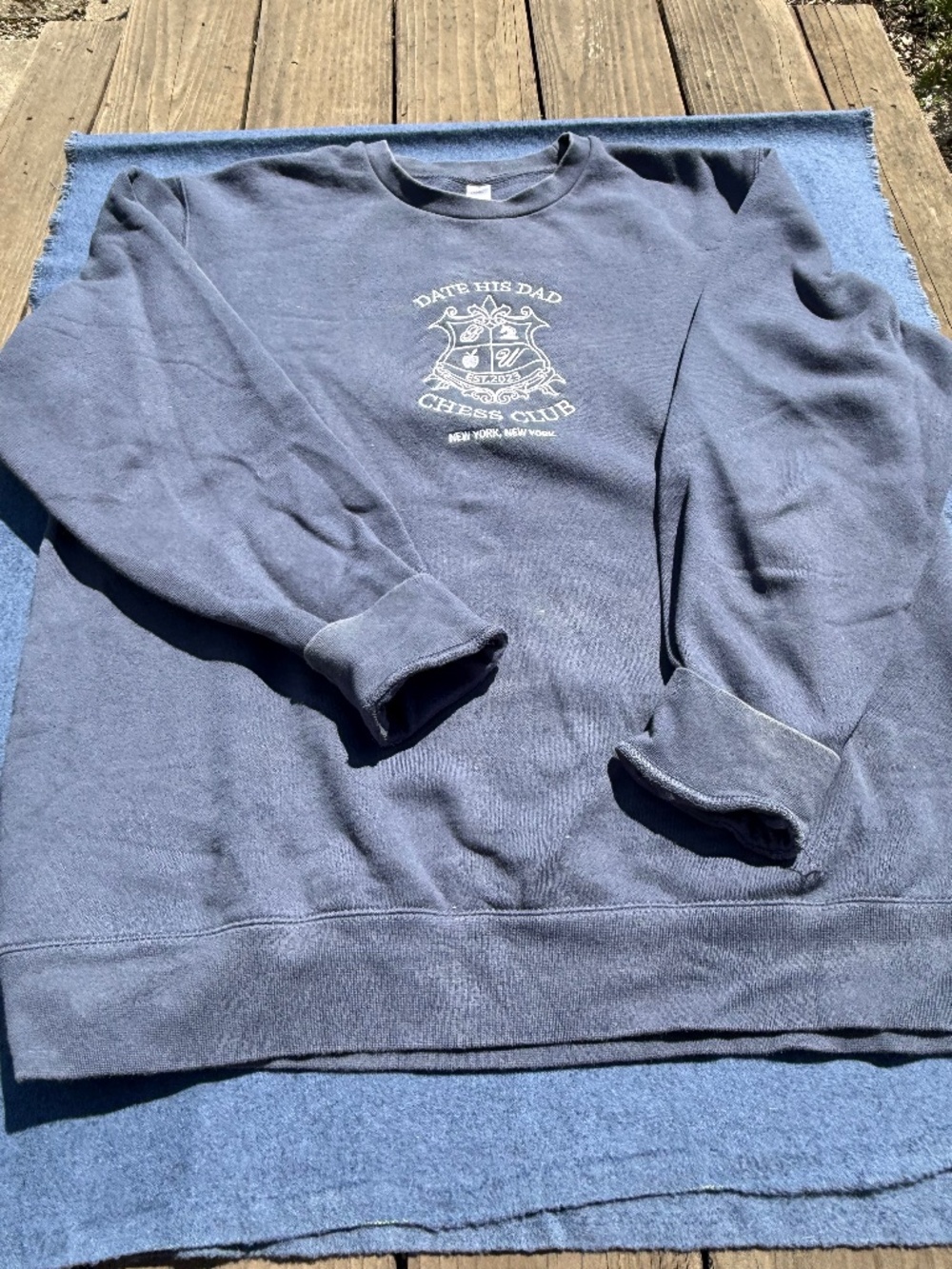 L - Light Navy Blue Crewneck sweatshirt x brynn whitfield
